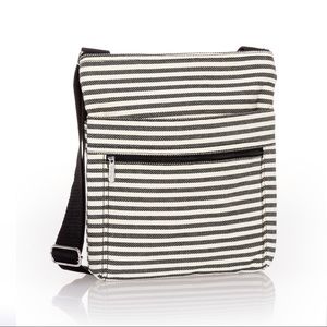 Organizing Shoulder Bag in Twill Stripe